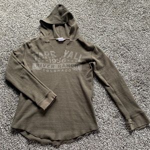 green long sleeved shirt, size small